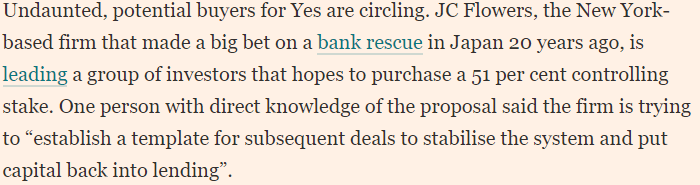 JC flowers looking to buy 51% stake in consortium