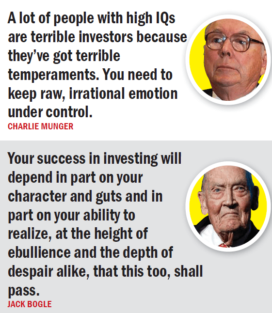 Success in investing is proportional to temperament