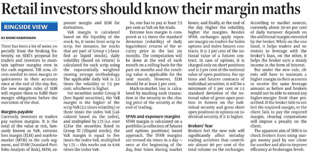 Retail investors and SEBI
Brokers and SEBI