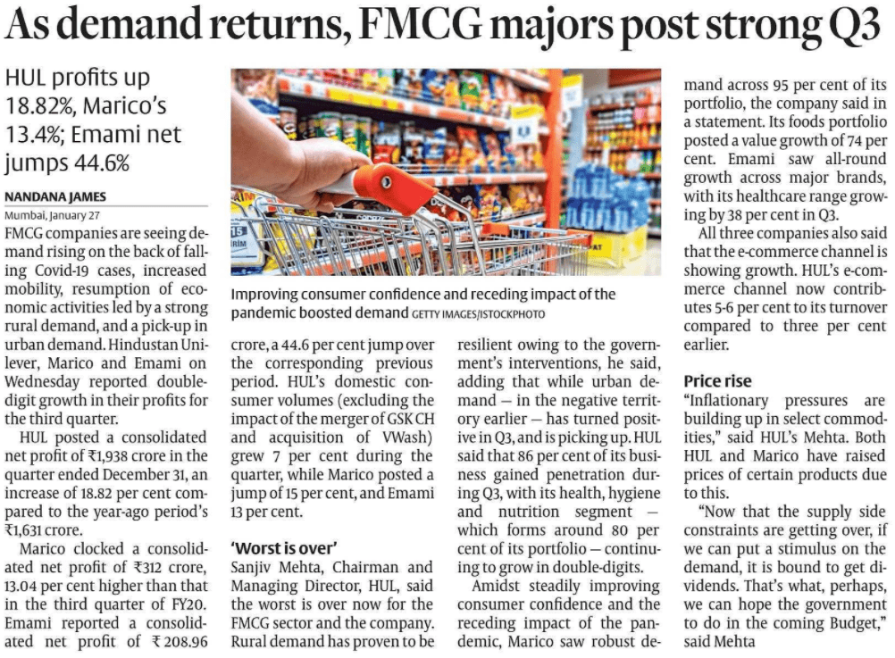 Improving Consumer confidence in FMCG