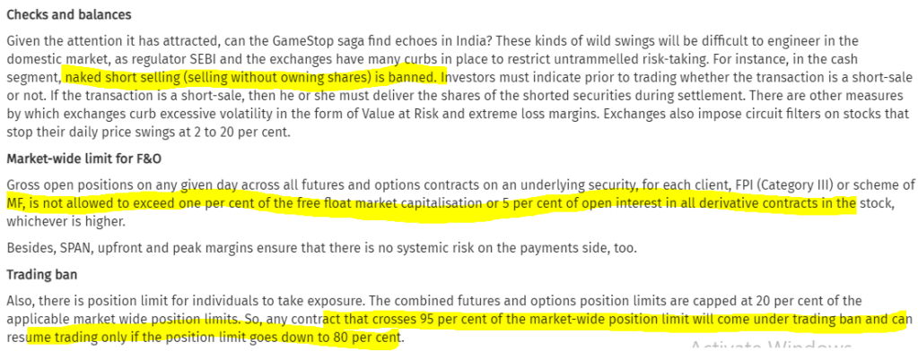 GAMESTOP SAGA IN INDIA : NOT POSSIBLE!