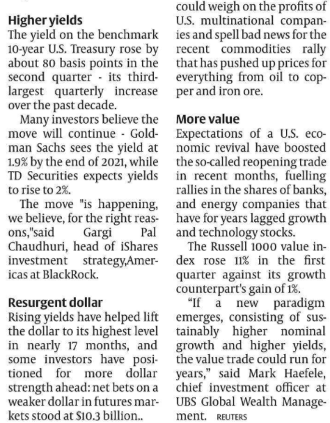 KEY THINGS TO LOOK FOR NOW AS INVESTORS