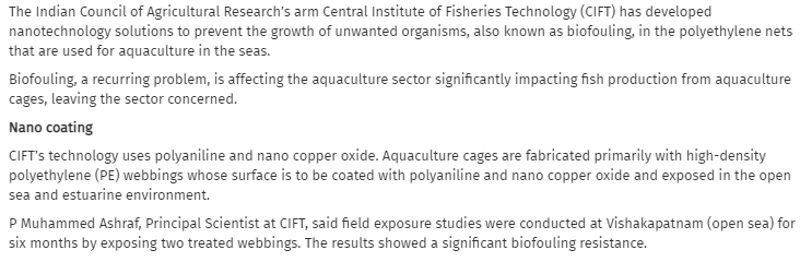 NANOTECHNOLOGY IN AQUACULTURE