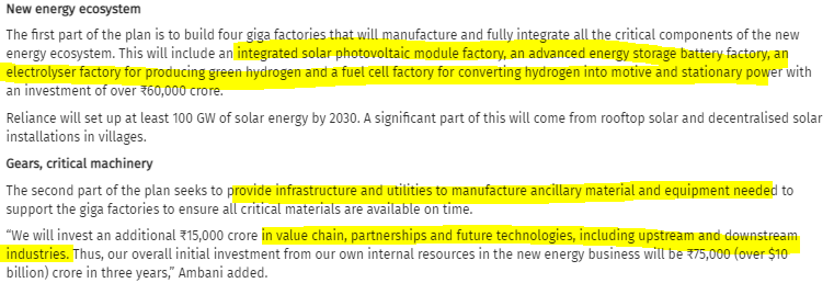 GIGAFACTORY : RELIANCE