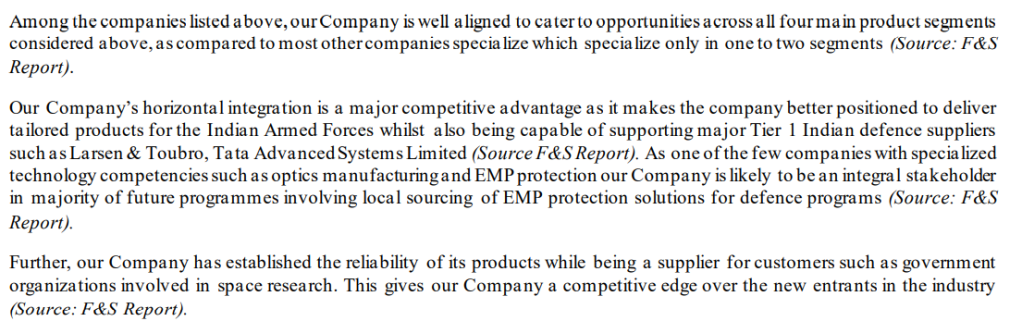 Paras Defence : High level capability in major segments