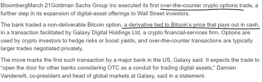 Crypto Derivatives : Options Trade