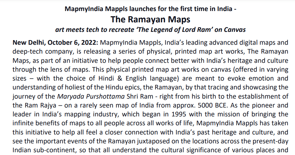 Ramayan Maps